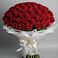 Букет 101 Красная роза Блэк Мэджик в Горняцком