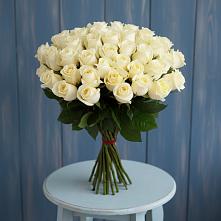 Букет 51 Белая роза Эдлесс Лав #REPLACE_PRED# Горняцком