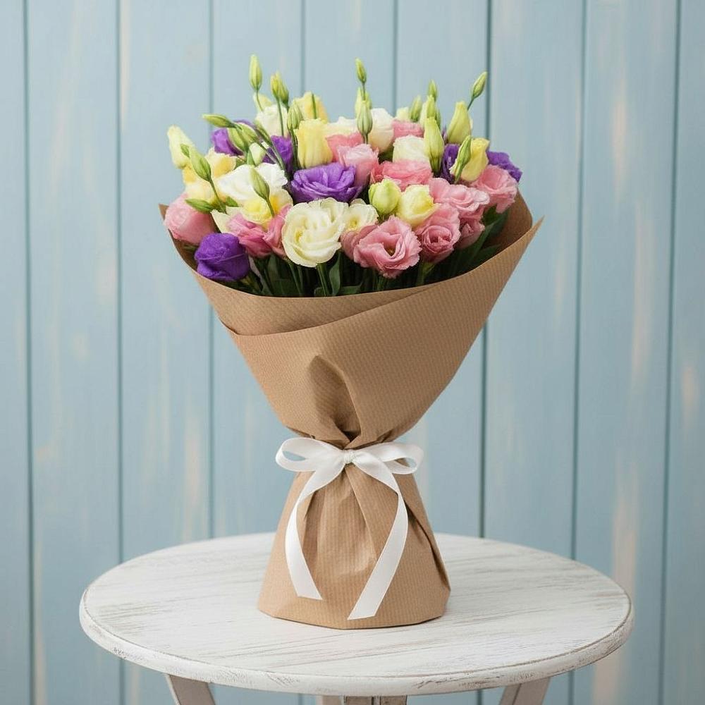 Букет цветов из: Лизиантусы в Горняцком