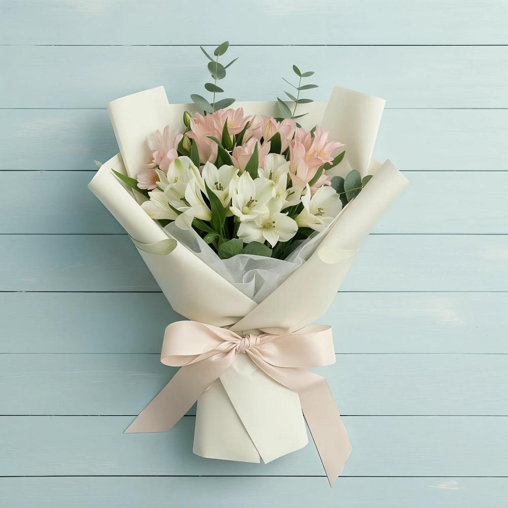 Букет цветов из: Альстромерии в Горняцком