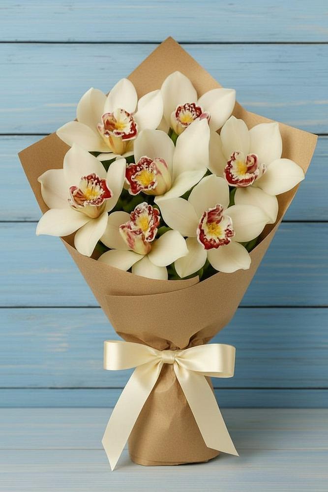 Букет цветов из: Орхидеи и Розы в Горняцком