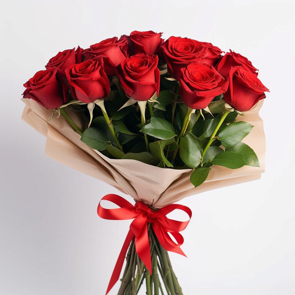 Букет 11 Красных роз Эдлесс Лав в Горняцком