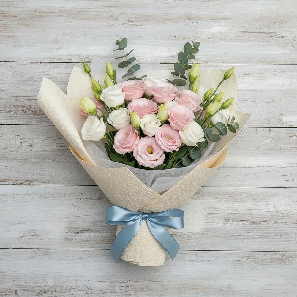 Букет цветов из: Лизиантусы в Горняцком